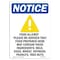 Signmission OSHA Notice, 5" Height, Food Allergy Notice Sign With Symbol, 5" X 3.5", Portrait OS-NS-D-35-V-12813 - alternate 1